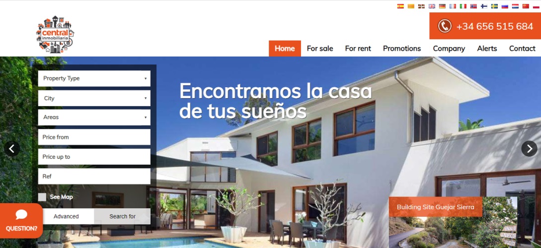Central Inmobiliaria Webpage 500